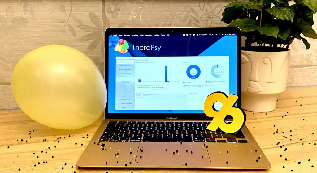 MacBook mit Therapsy Anwendung
